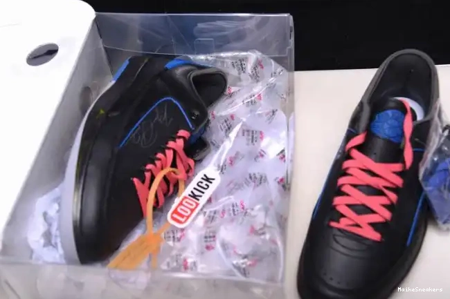 MaikeSneakers Off-White DJ4375-004 Blue Retro 2 Low Black SP Jordan 0326